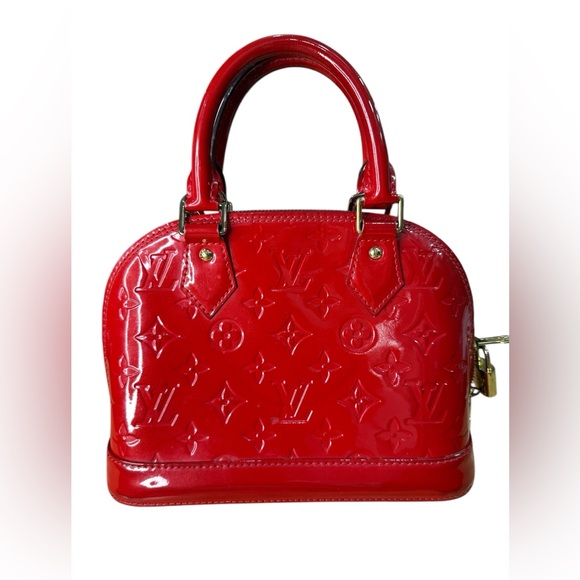 Louis Vuitton Red Vernis Alma BB - Picture 4 of 13